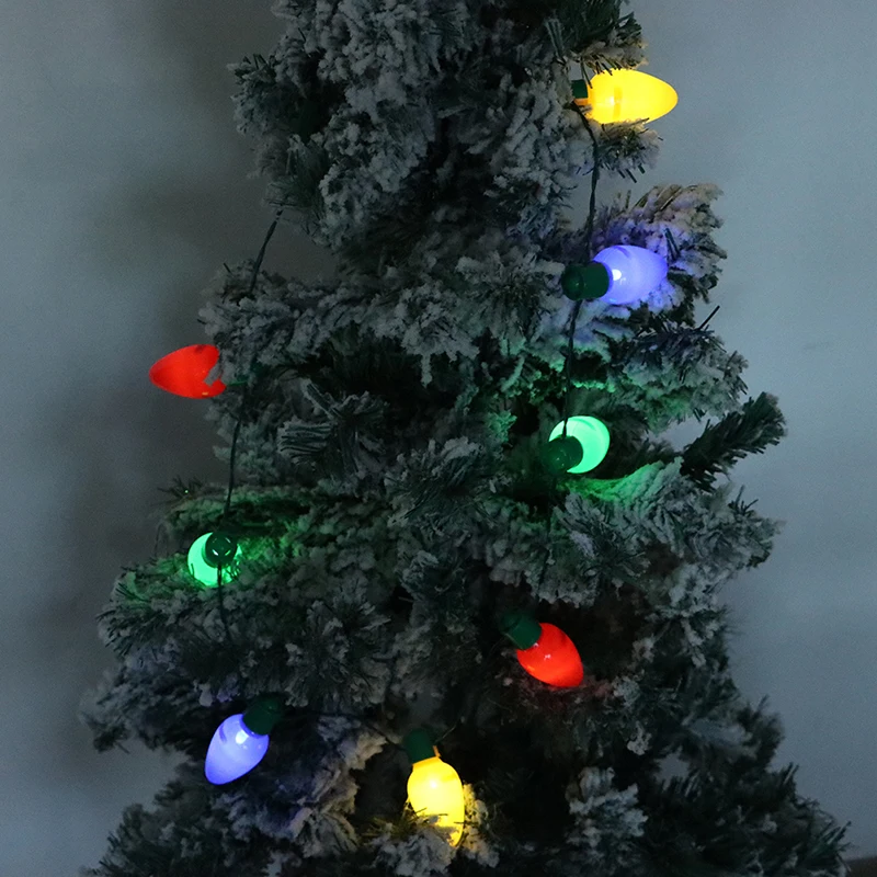 Collar de bombilla de luz LED brillante para Navidad, decoraciones navideñas para el hogar, Año Nuevo, novedad