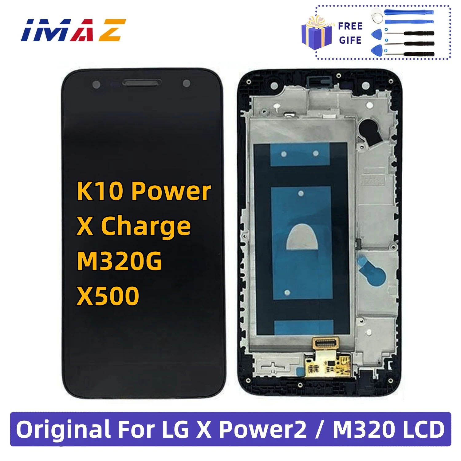 

Original LCD For LG X Power 2 Display With Frame Touch Screen 5.5" LG K10 Power M320G X500 M320 M320F M320N LCD Screen Assembly