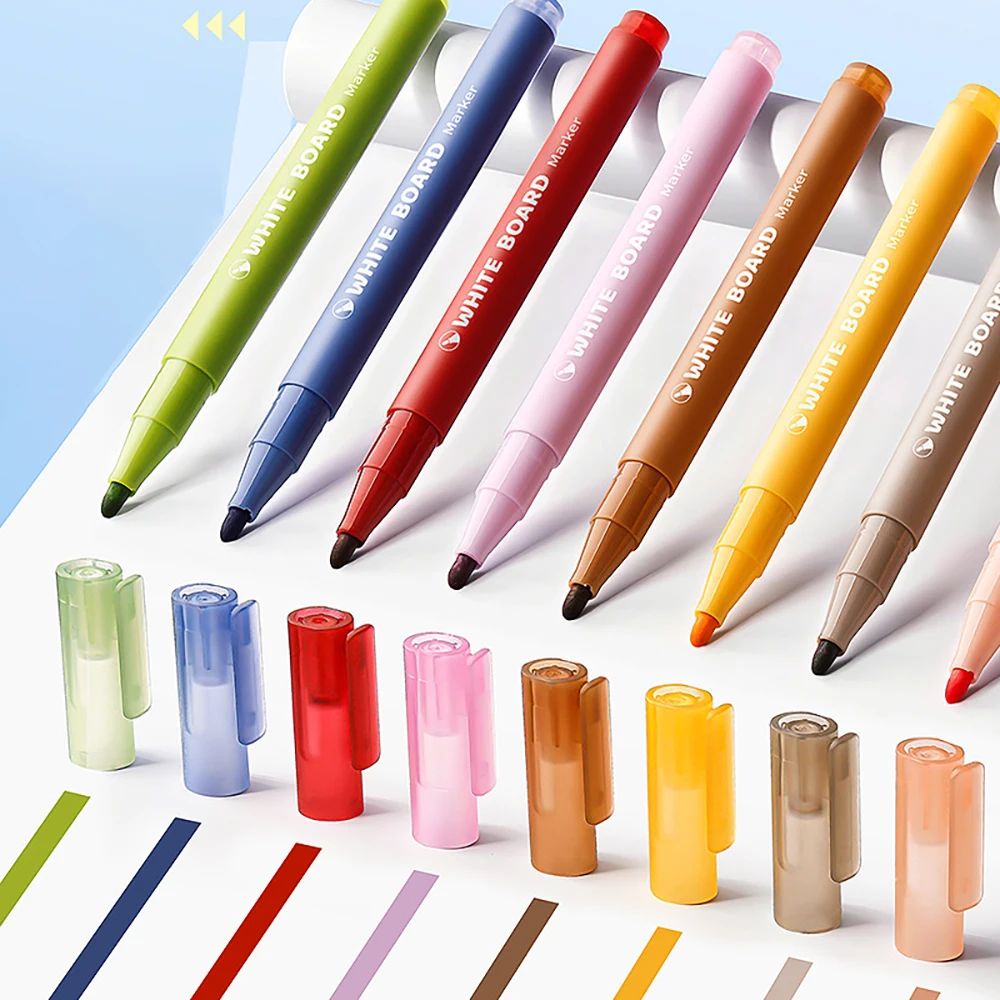 컬러 화이트보드 펜은 지울 수 있고, 수성 칠판 그림판 필기용 펜은 쉽게 지워집니다.