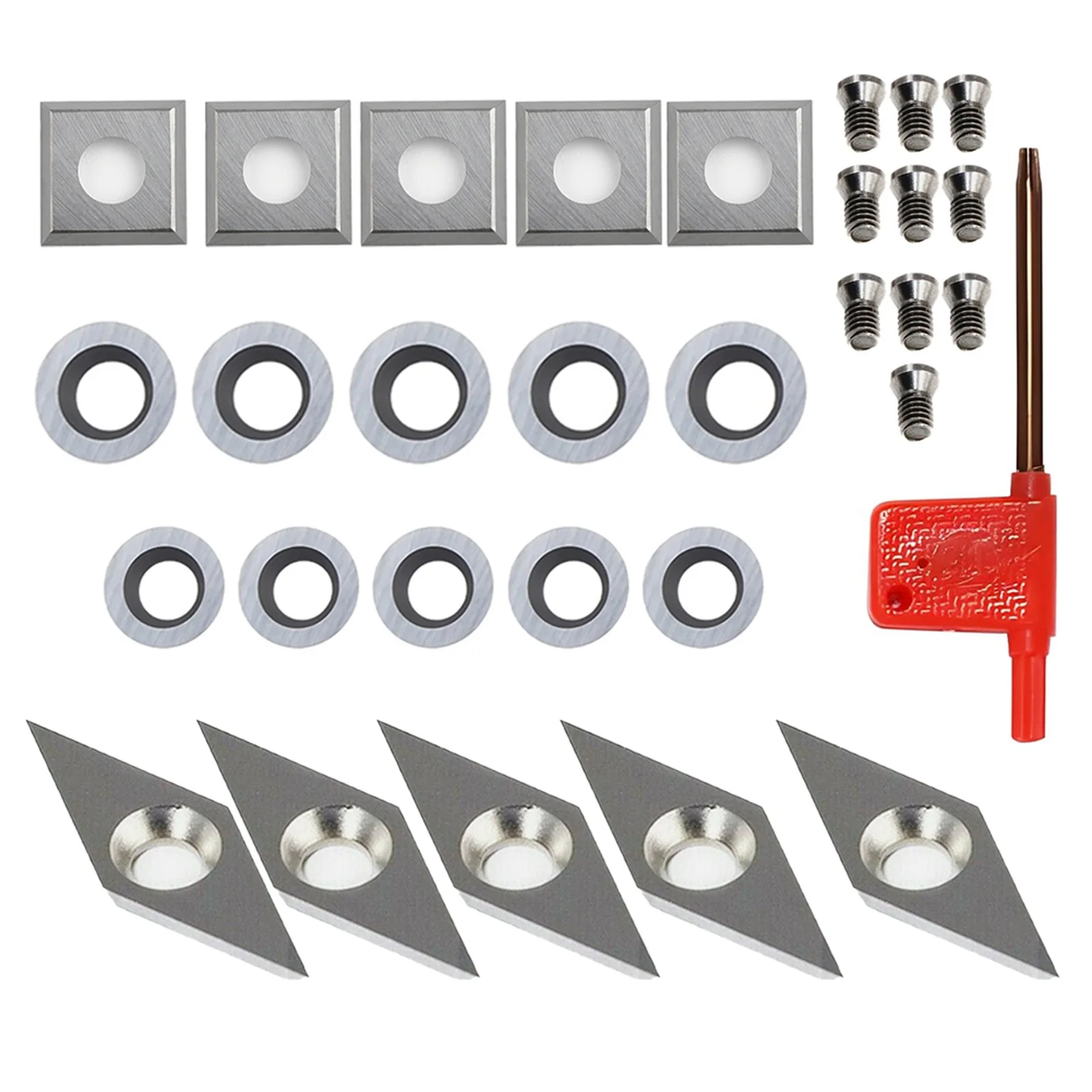 

Upgrade Your Woodworking Tools with 20Pcs Tungsten Carbide Cutters Inserts Set Perfect for Clean and Durable Cuts Easy to Use