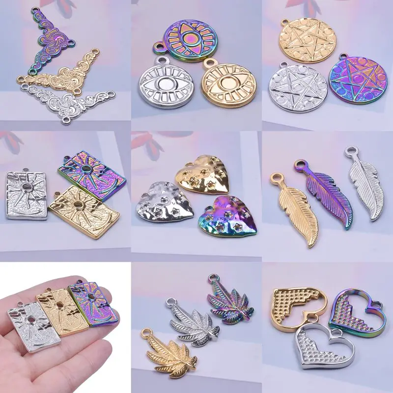 

3 шт., подвеска в виде сердца из нержавеющей стали