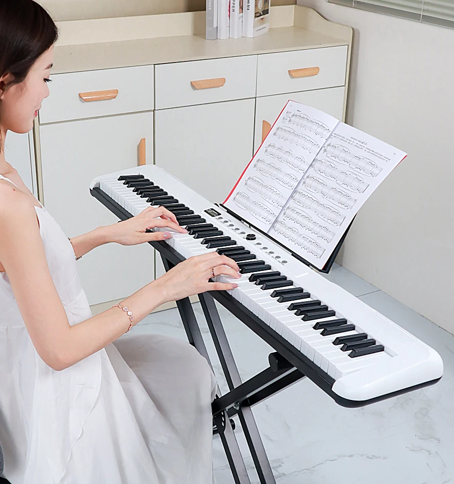 88 Keys Dual Keyboard Digital Electronic Organ Light Learning and Practice Instrument with Bluetooth Feature