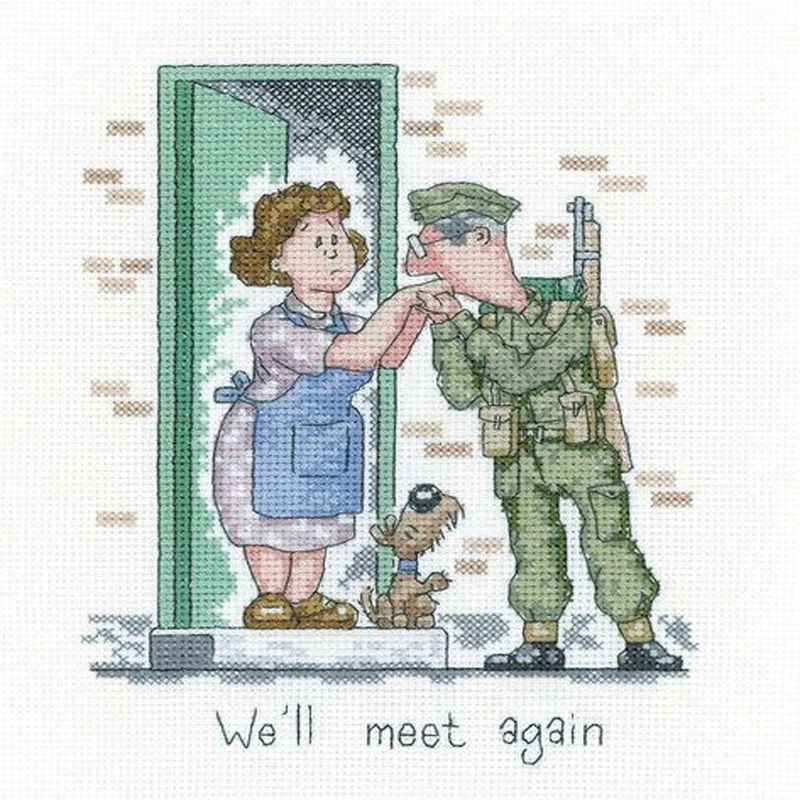 Popular Embroidery We Will Meet Again Where to Get Cross Stitch Supplies with Cotton Floss & Needlework Kit for Wall Decor
