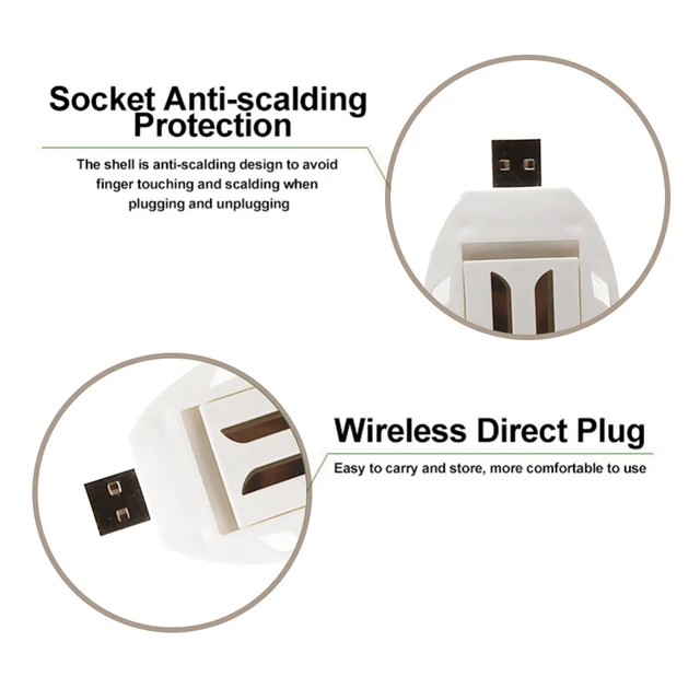 Elektromos Szúnyogriasztók Usb Termacell Hordozható Szúnyog Tekercsek Legyek Szúnyogok Taszító Kültéri Kártevőirtó Füstölő - Image 3