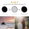 K&F CONCEPT Nano-X Variable Neutral Density ND2-ND400 & 1/4 Black Mist Multifunctional 2 in 1 Filter 49mm-82mm for Camera Lens 2