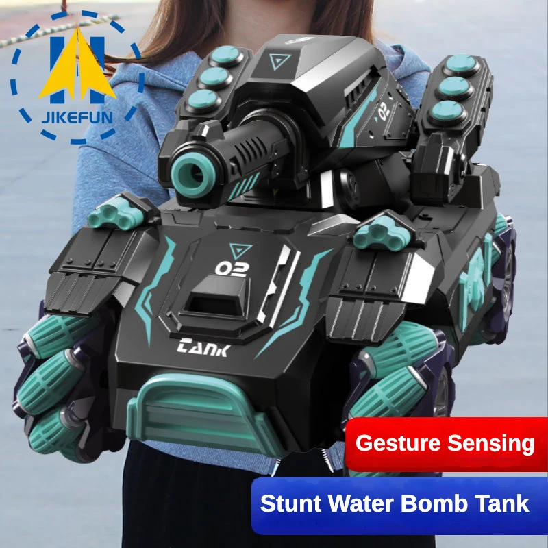1/16 RC Car Tanks Toy 2.4G Water Bomb Stunt Gesture Sensing Shooting Drift Armored Vehicles for Boys remote control car remote control tank remote control vehicle