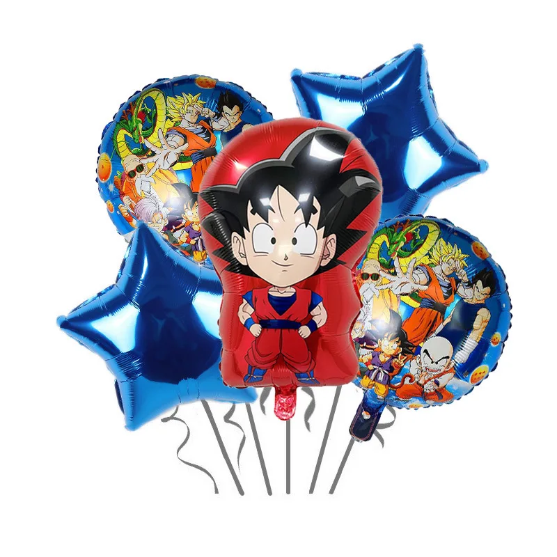 thumbnail image 1 of Decoraciones para fiestas de cumpleaños de Anime Dragon Ball Z, vajilla para fiestas temáticas de Goku, vasos de papel, platos, máscaras, globos, suministros para decoración para niños, 1 of 5
