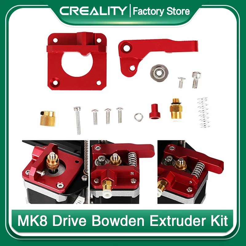 CREALITY Official Upgrade MK8 Drive Feed Bowden Extruders Aluminum Alloy Block 1.75mm Filament for Ender-3/Ender-5/CR-10 Series