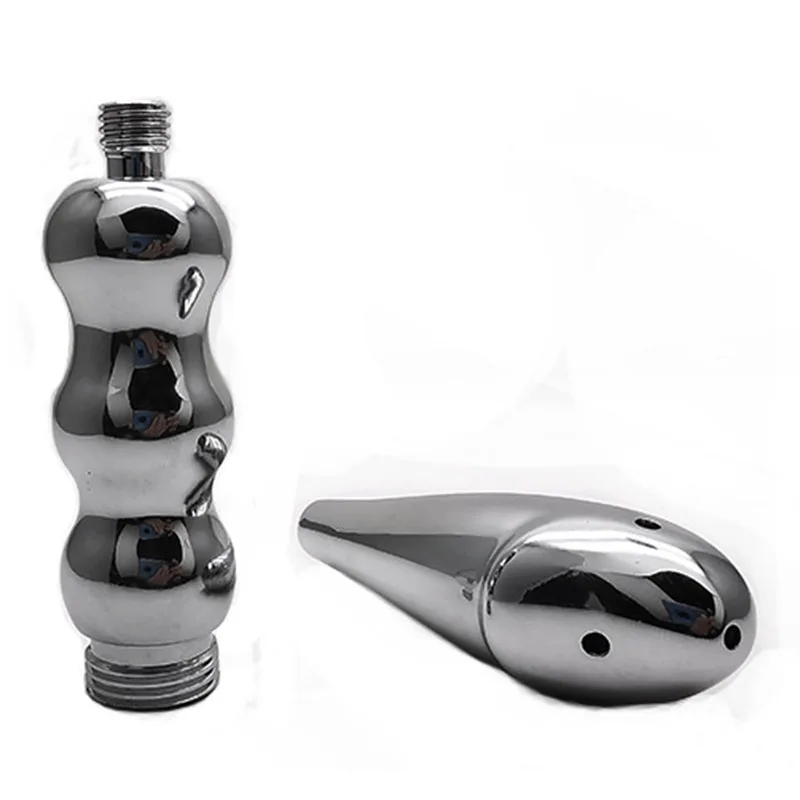 Unisex Enema Stainless Steel Anal Douche Shower Cleaning Enemator Metal