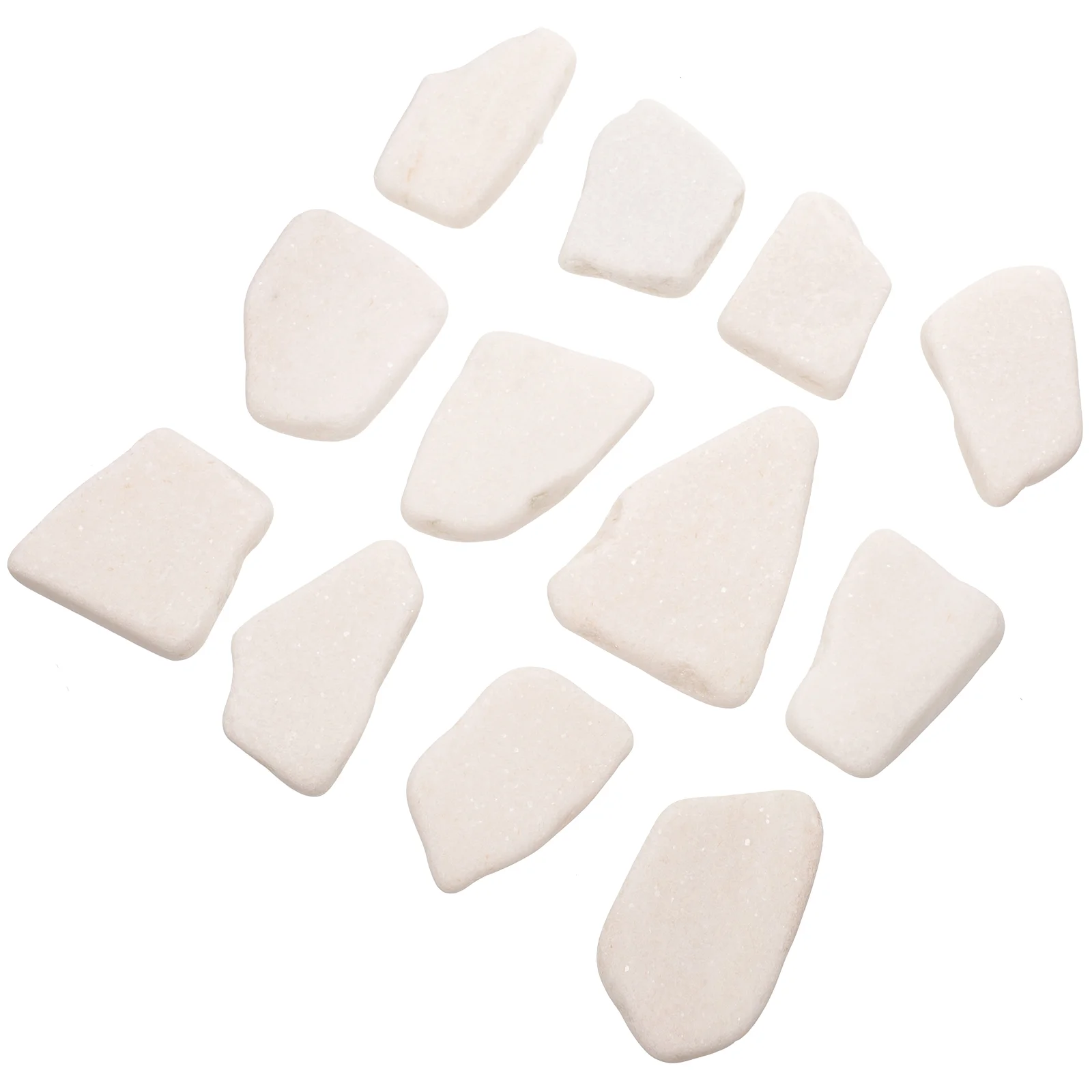 12 Pcs Marble Rocks for Painting Painted Stone DIY Craft Stones White Crafts Child 6