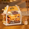 New Super World 3D Puzzle Miniature House Creative DIY Milk Bread Box Assembly Small House with Atmosphere Light Children's Toy 3