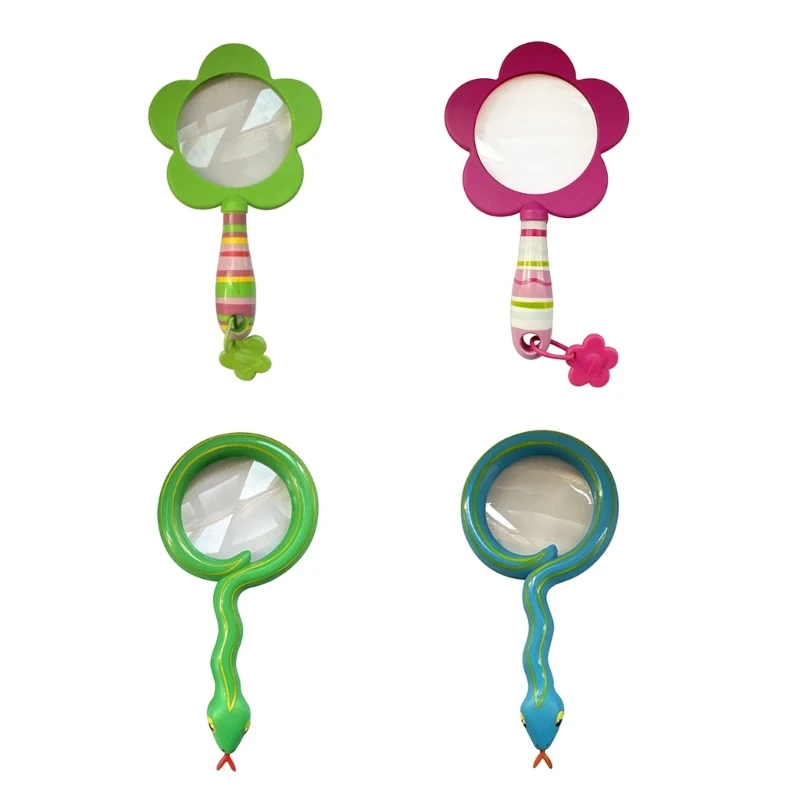 

Q1QC Kids Glass Plastic Handheld Mini Portable Glass Magnifier