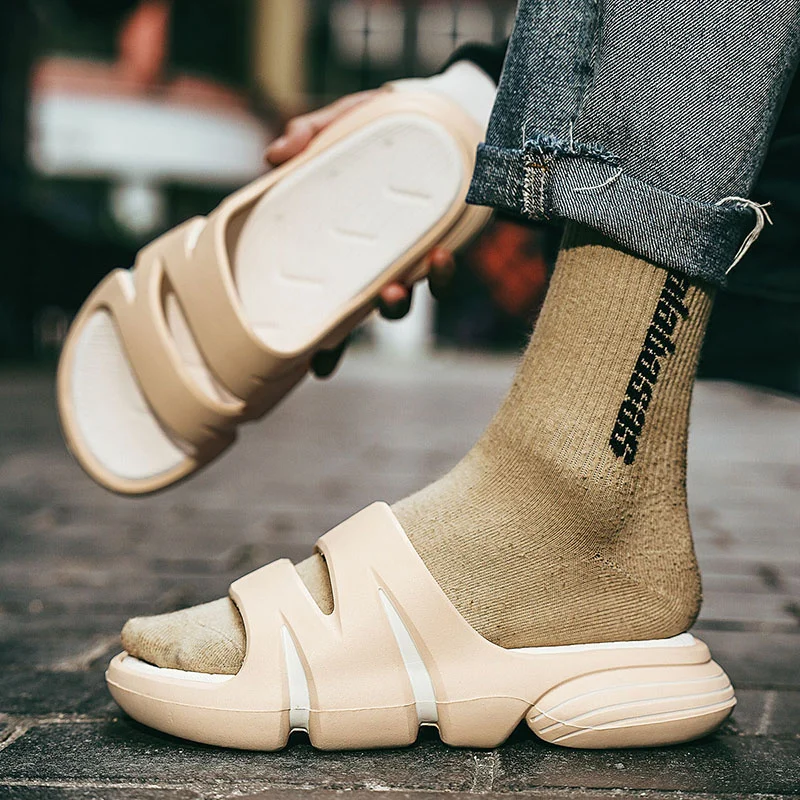 Slip Slippers for Men Non-Slip Slipper for Indoor Outdoor Slip Comfy With Thick Sole Soft Foam Sliders_voghion.com