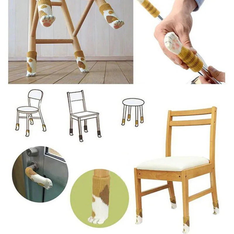 Calcetines para silla (24u) - Estilo pies de gato- Para 6 sillas -  UpperFloor