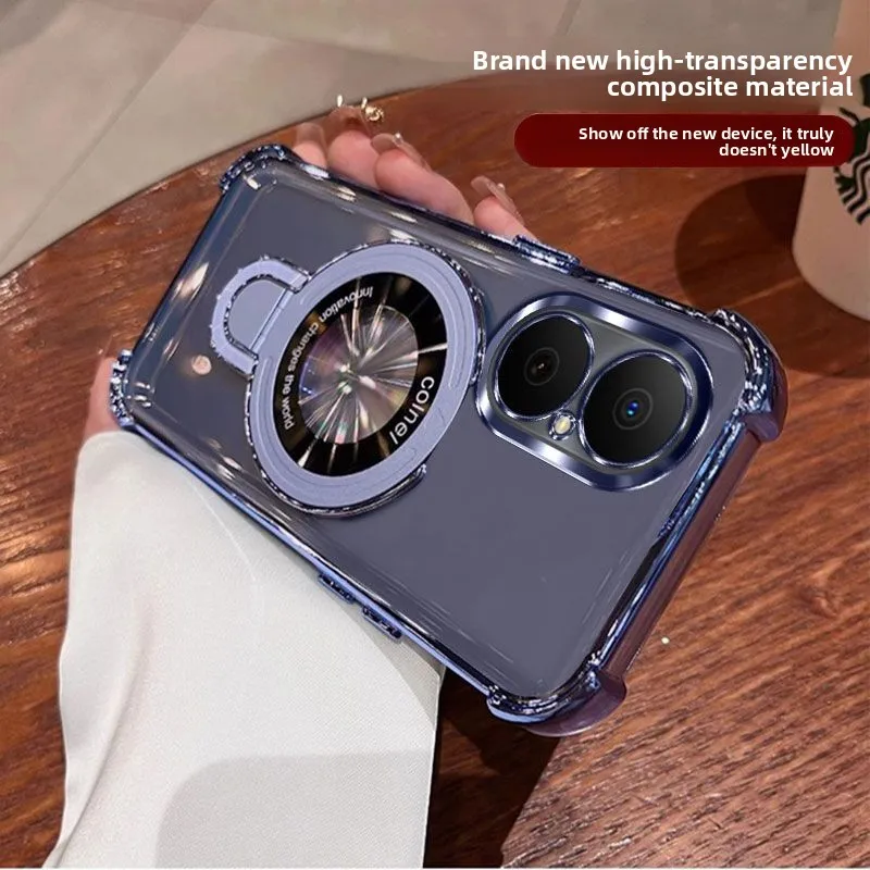 Magnetic Stand Airbag Lens Protection Shockproof Bumper Case