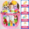 Baby Gym Play Mat with Music Pedal Piano Light Toy Rack Hanging Doll Educational Fitness Rack Toy Xmas Gift for Infants Toddlers 3