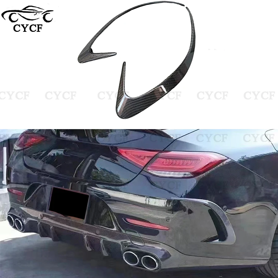 

Carbon Fiber Car rear wind knife Rear Bumper Spoiler Spliteer Flank Cover Body Kit For Mercedes Benz CLS Class C257 2018+