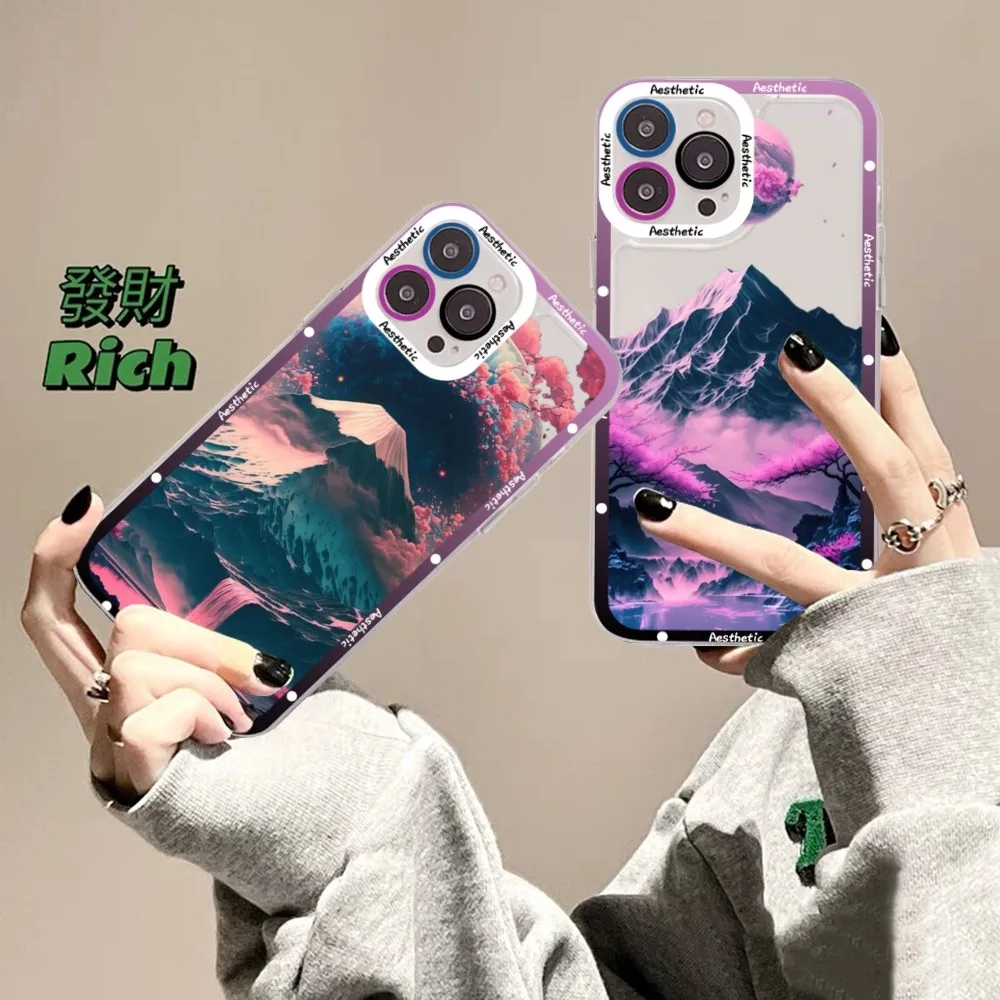 Custodia Per Telefono Giapponese Con Montaggio Estetico Fuji Landscape Per Samsung S 20 S 21 S 22 S 23 Lite Plus Cover Ultra Mobile