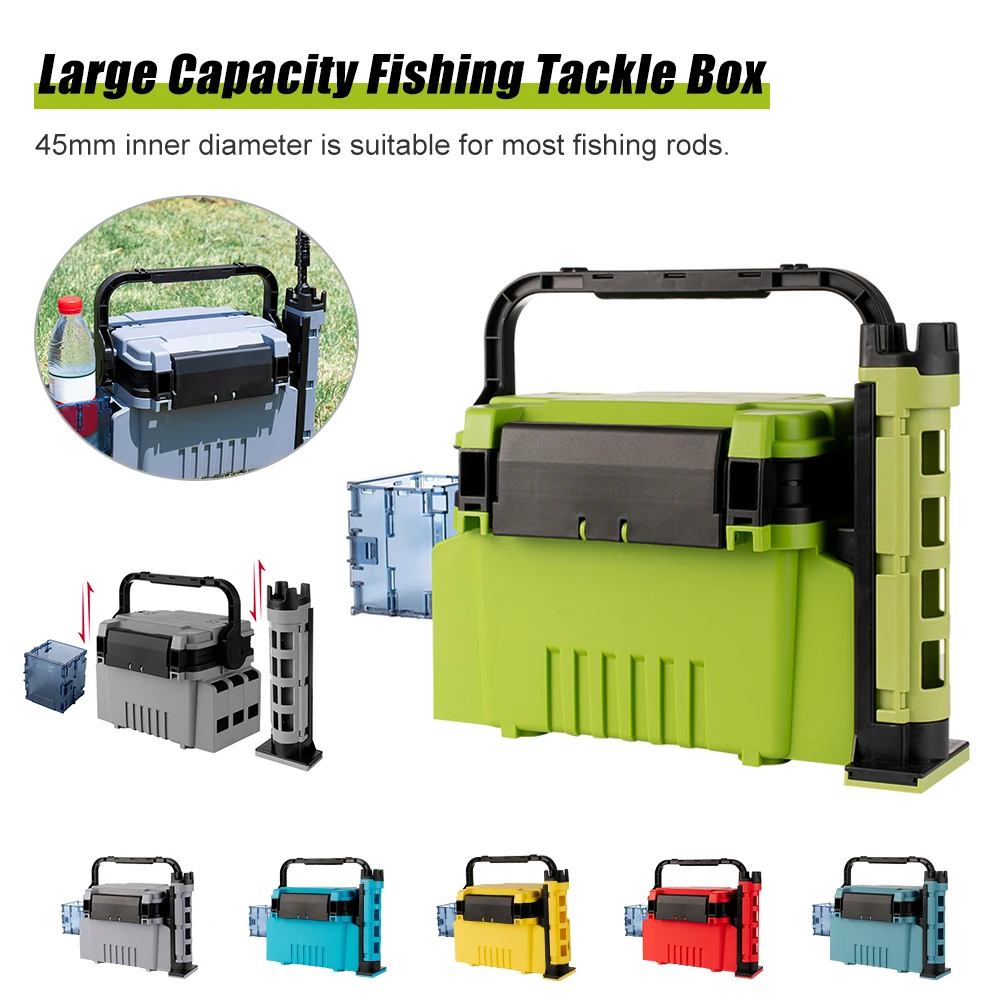 

Large Capacity Fishing Tackle Box Portable Fishing Lures Hook Box Anti Slip Grip for Fished Gear Fishing Lures Hook Box Tools