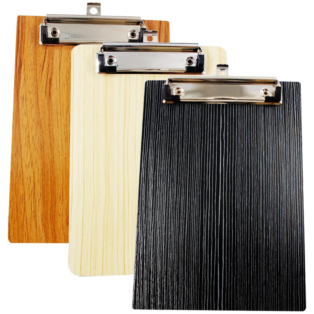 3pcs Sturdy Wooden Clipboard With Clip Multi function Writing Boards ...