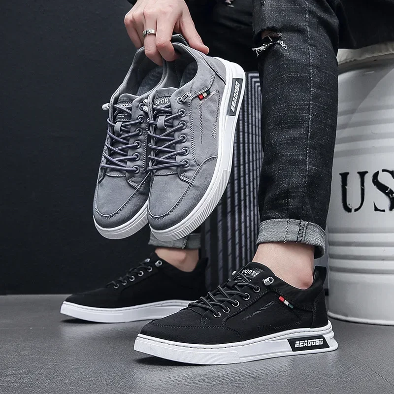 Men's Casual Shoes Waterproof Breathable Men's Vulcanized Shoes Comfortable Lightweight Quality Vulcanized Shoes for Men Sneaker 2
