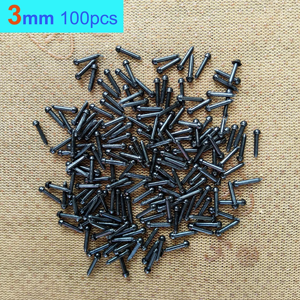 100Pcs DIY Black Plastic Safety Eyes For Toys Crafts Teddy Bear Doll Accessories Animal Making Doll Accessories 3mm/4mm/5mm/6mm