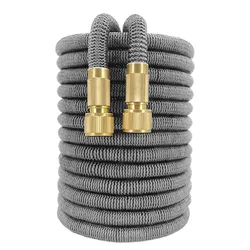 Premium Flexible Garden Hose - High Pressure Watering and Irrigation Tool - 125ft (Light Grey)