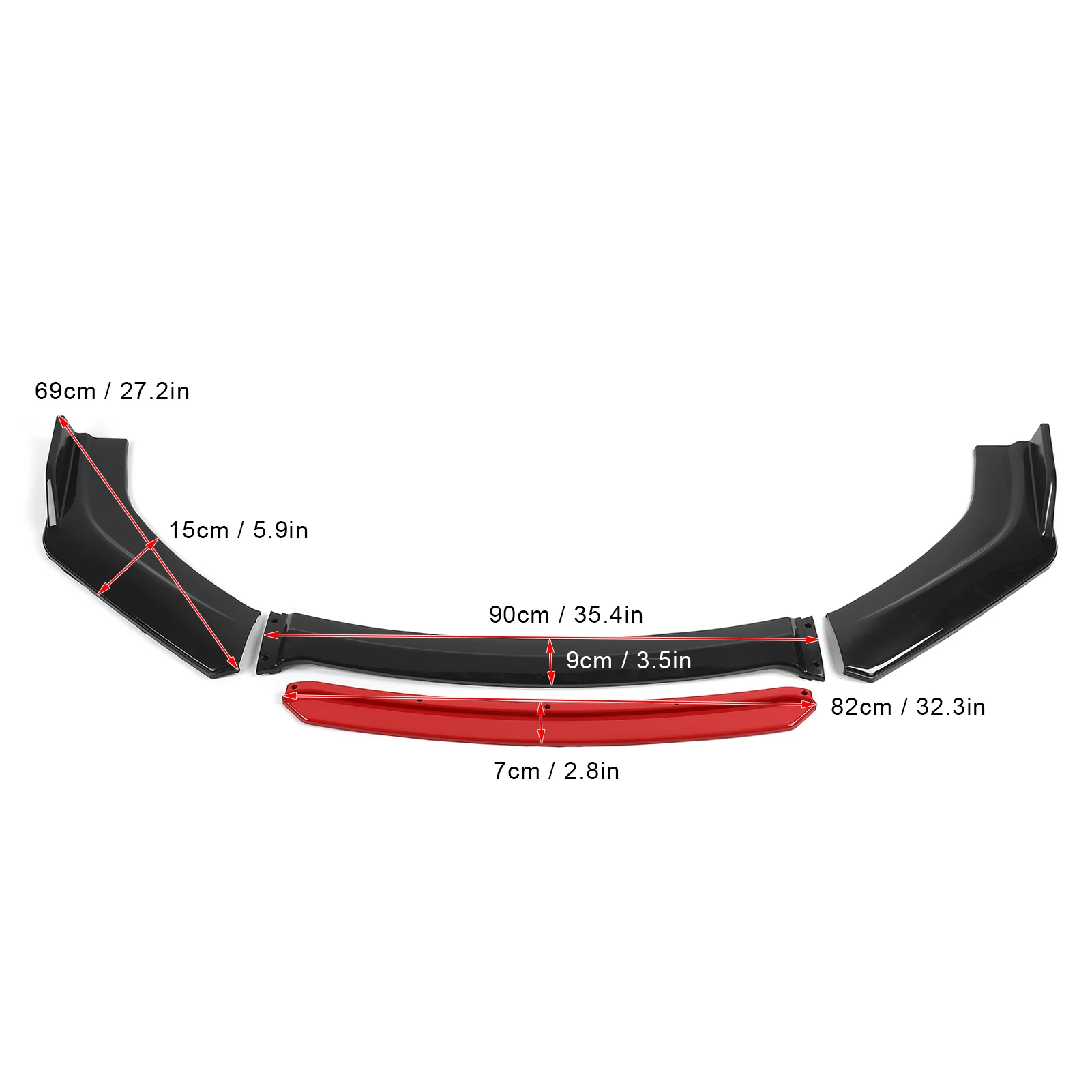 Universal Front Bumper Lip Spoiler Chin Body Kit Protection PP Auto Car Exterior Aerodynamic Parts car bumper spoiler,bumper lip,bumper protector