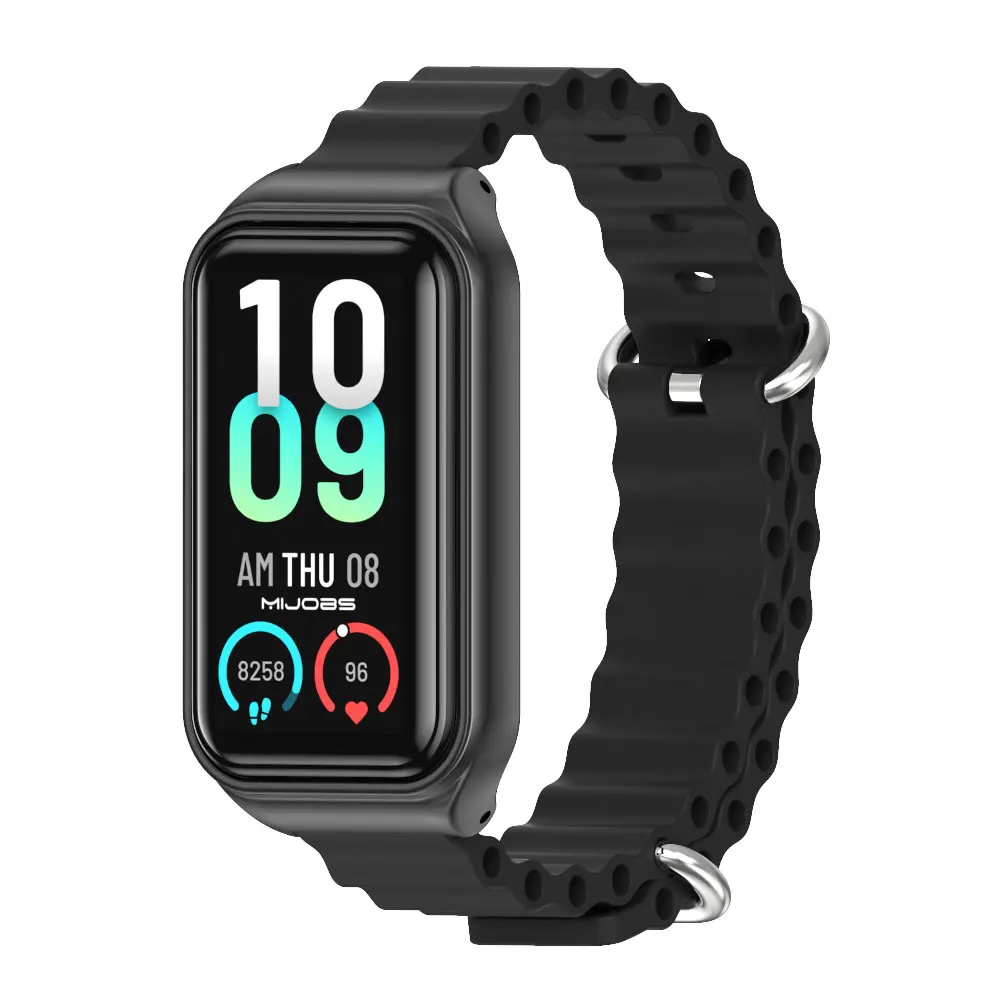 Silicone Waterproof Replacement Strap for Amazfit Band 7 - Soft and Comfortable Watch Bracelet