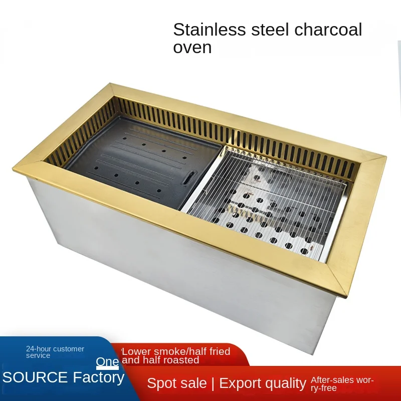 

Commercial stainless steel lower row charcoal grill golden frying oven rotisserie rotisserie rotisserie rectangular