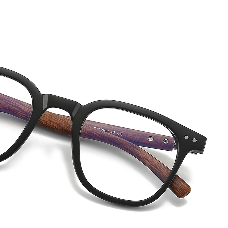 anti blue light glasses wooden grain leg TR90 for computer glass frames F83026