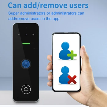 Tuya Smart Life WiFi Video Intercom RFID Access control System Fingerprint Keypad Visual Doorbell for