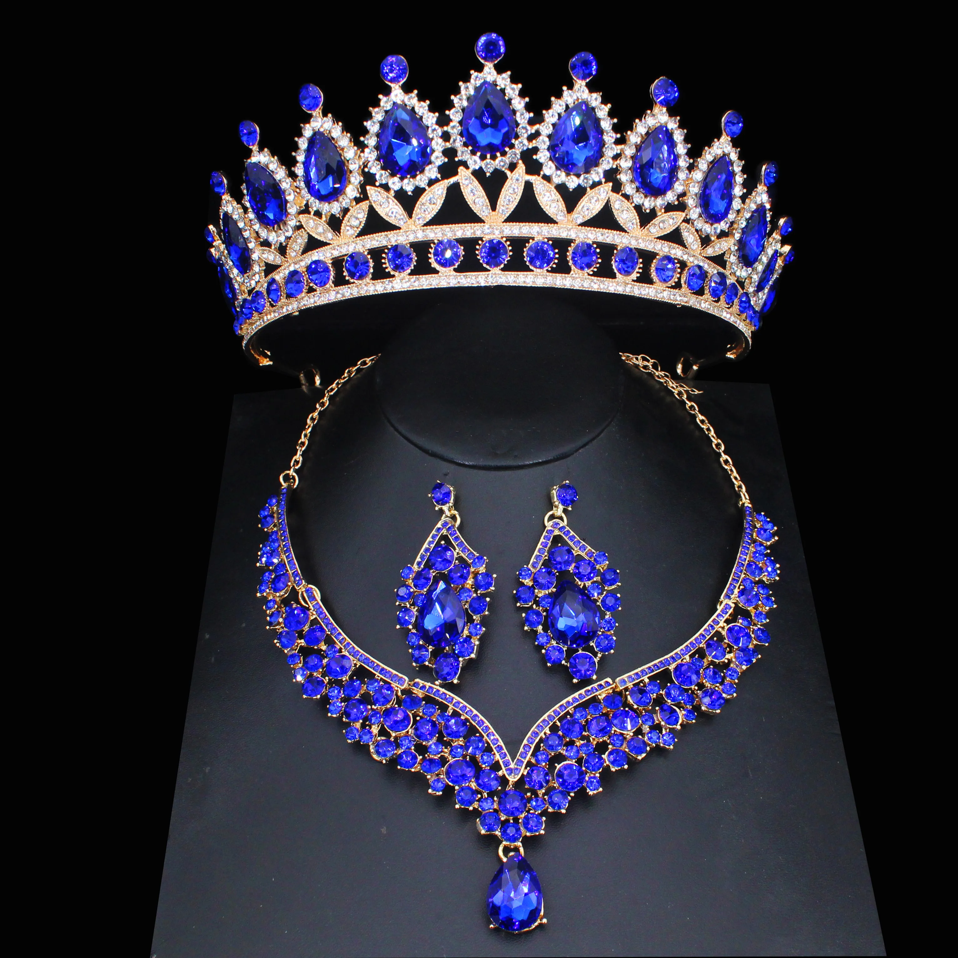 Wedding Bridal Jewelry Sets for Women Girl Tiara/Crown Earrings Necklace Pageant Prom bridal jewelry sets