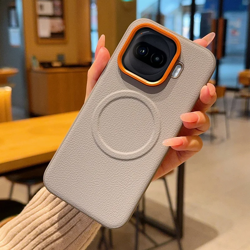 Leather Texture Phone Case with Raised Camera Protection