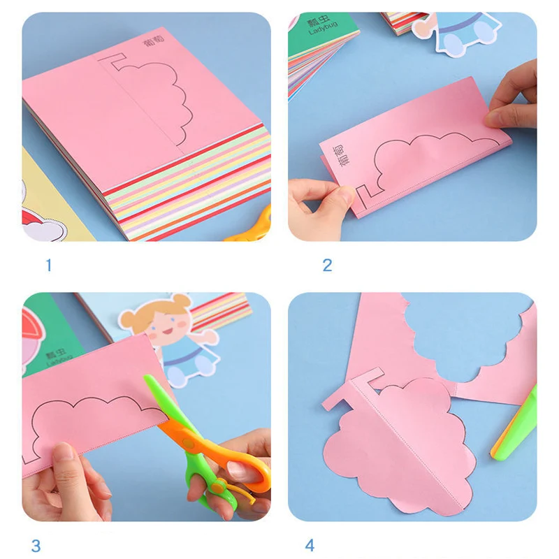 Colorful Paper-Cut Toys 48/90 Sheets for Kids Craft