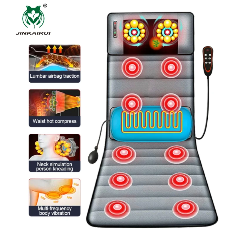 Jinkairui Full Body Massage Mattress Shiatsu Massager Pad Electric Back