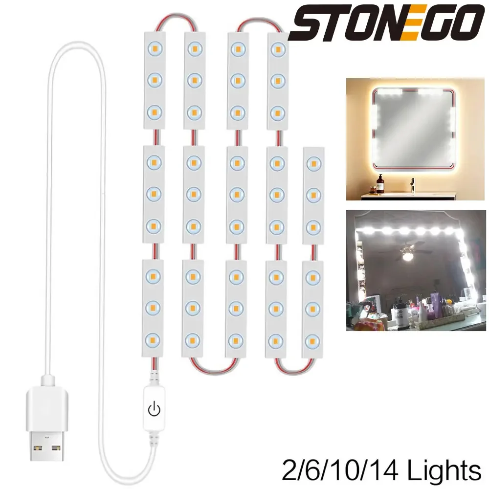 Multi-functional Dimmable Design Innovative USB Touch LED Cosmetic Mirror Lighting Provides The Perfect Lighting Solution