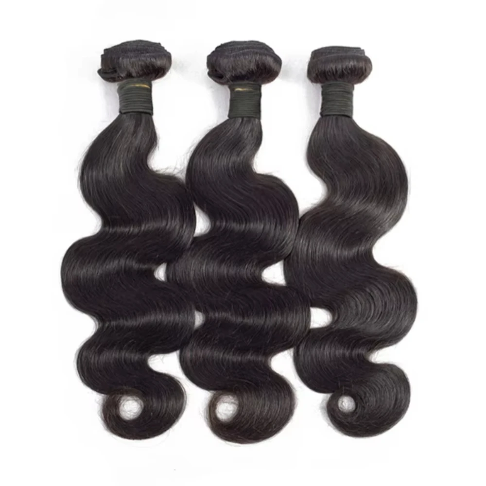 Body Wave Human Hair Bundles Natural Color Human Hair Body Wave Bundles Brazilian Remy Weave Extensions