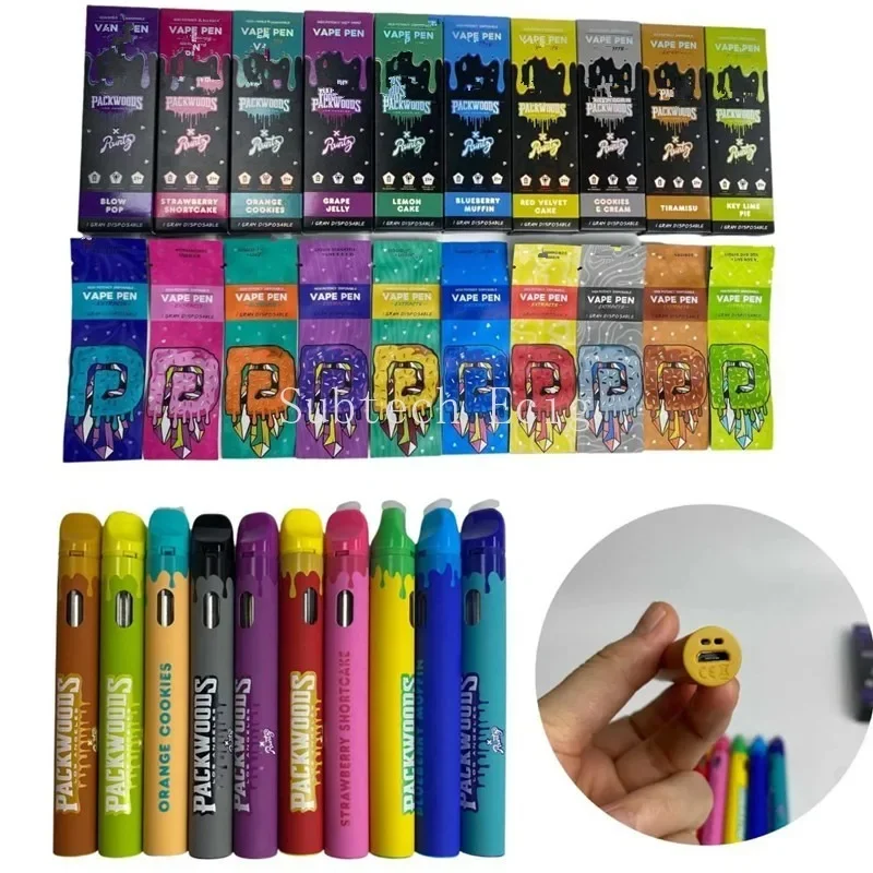 2 Pz 5 Pz Packwoods X Runtz Runty Ricaricabile Vape Penne 1Ml E Sigarette Dispositivo Vuoto Baccelli 380Mah Batteria Vaporizzatore Penna Vape