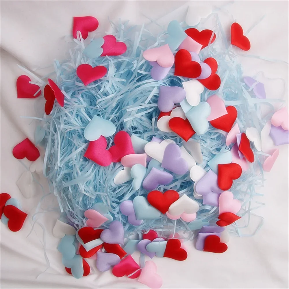 

Мини-губчатые атласные лепестки в форме сердца, свадебное конфетти, Романтические лепестки в форме сердца, свадьба на день Святого Валентина, украшение комнаты на годовщину, 10
