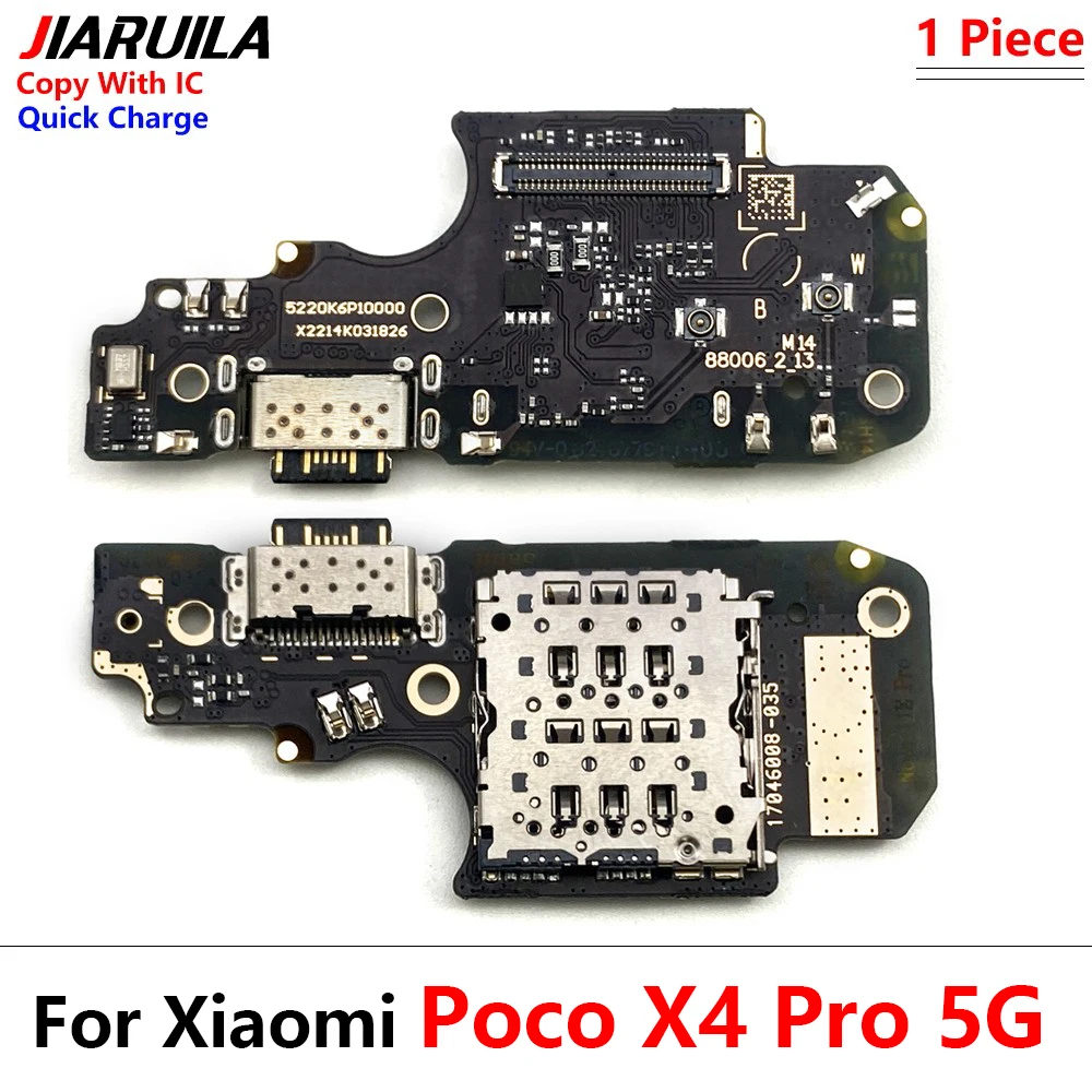 Connecteur De Charge (nappe) Pour Xiaomi Poco M4 Pro 5G - Inclus Micro Et Prise Jack - Noir - Neuf Origine Chine