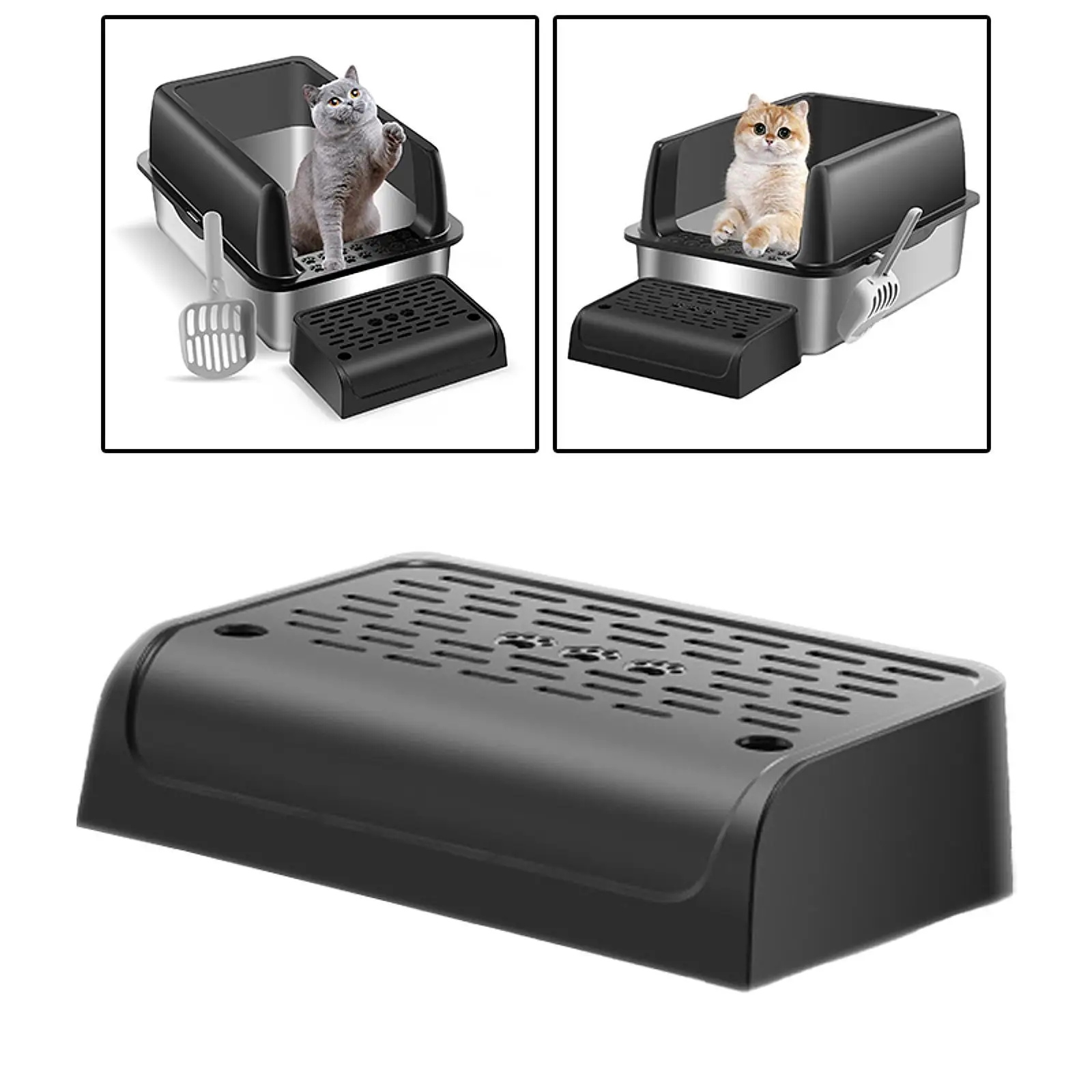 Cat Litter Box Footboard Cat Litter Ramp for Tray Indoor Cats