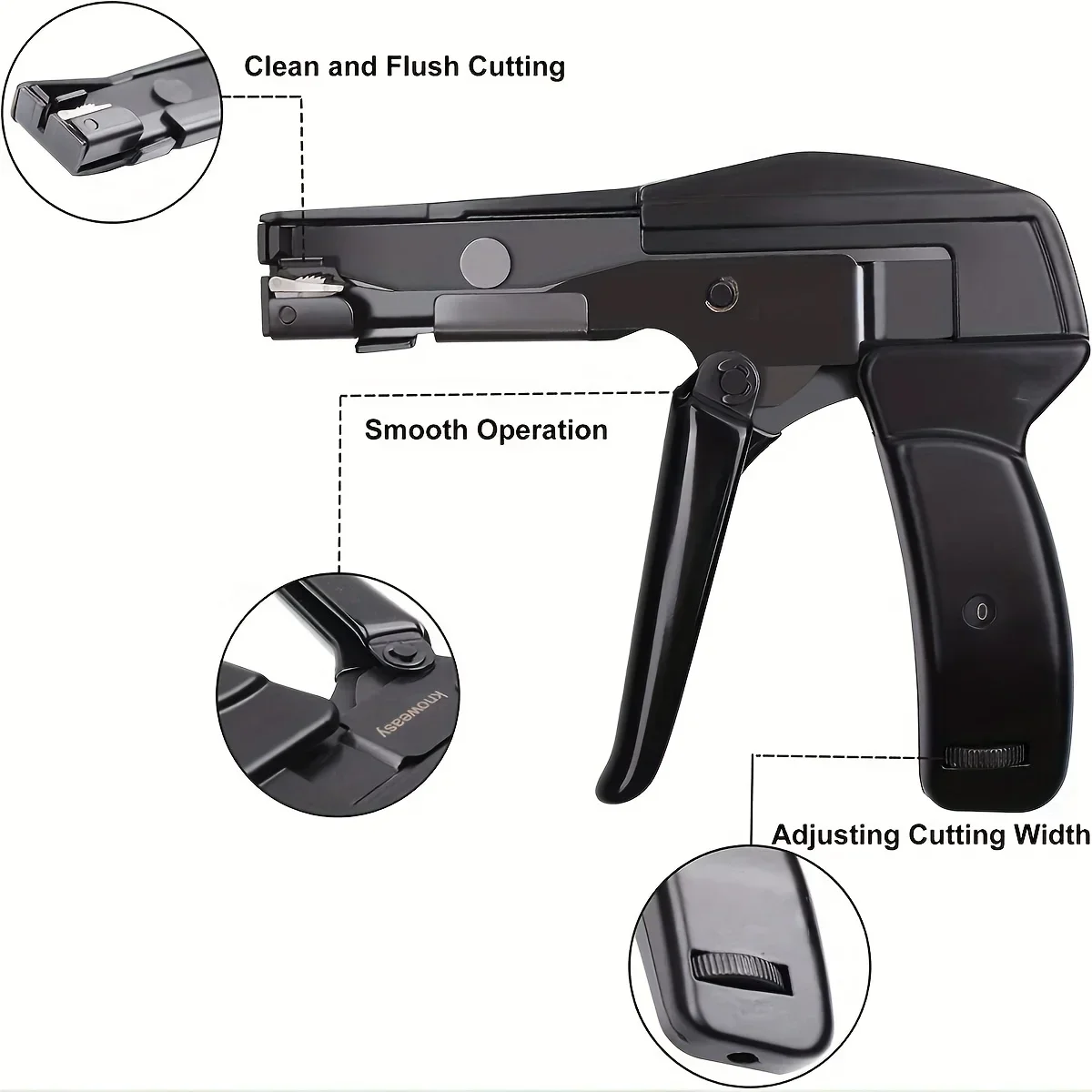 Cable Tie Toolautomatic Tensioning Cut Off For Nylon Fasteningcable And Flat Head Zip Tie With Steel Handle Strapping Tensioner 4