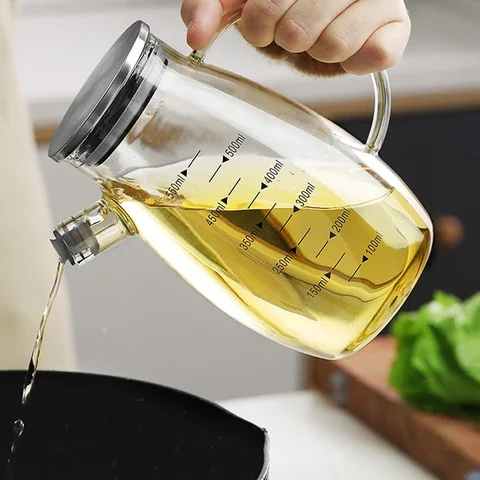

Oil and Vinegar Glass Storage Bottles for Cooking Seasoning Sauce Bottle Creative Oil Dispenser For Kitchen Accessory