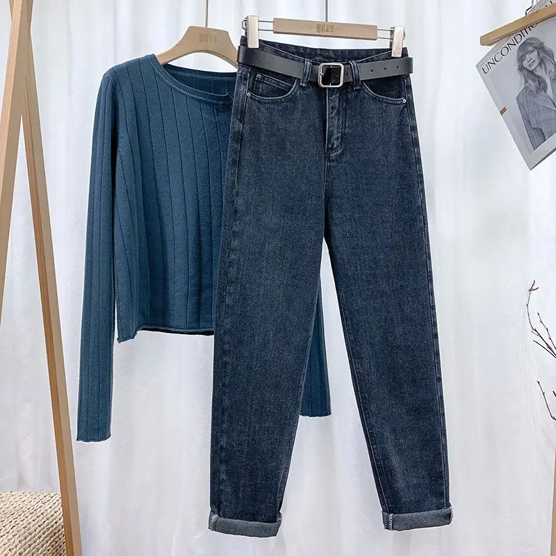 Spring Autumn New High Waist Loose Harem Pants Solid All-match Youth Vintage Straight Pants Casual Fashion Women Clothing