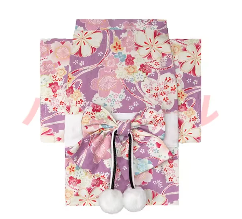 Japanese Style Thin Cat and Dog Coat, Pet Clothes for Cats and Dogs, Cute Print with Bow-knot Kitten Sphynx Clothing Outfit