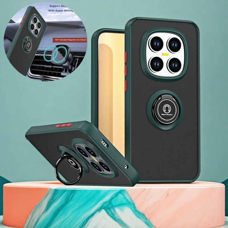 Transparent Armor Phone Case with Car Magnetic Holder Back Cover s