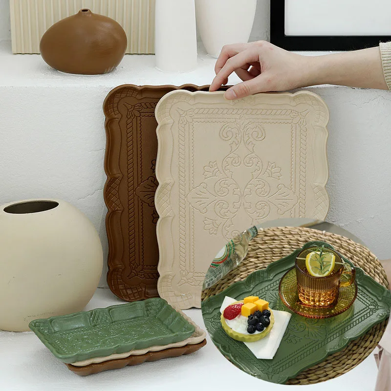 Wooden Retro Style Plate for Tea Break and Cold Meals