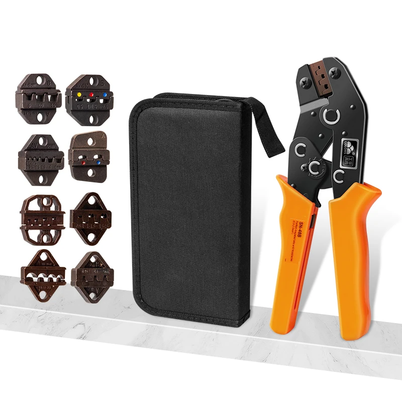 

Crimping pliers, SN-48B,8 types of jaws,SN series crimping tool kit 2.8 4.8 6.3 /pipe/insulated terminal mini pliers,