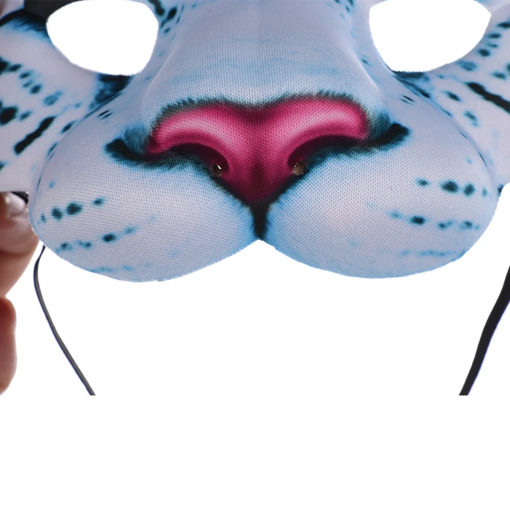 Masquerade Mask Funny Animal Make up Prom Halloween Party Carnival EVA Snow Leopard Half Face
